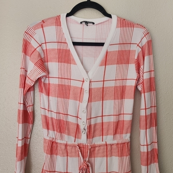 Wildfox Intimates Plaid Romper Pajama Suit Holiday Festive Christmas XS - Picture 5 of 9